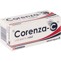Box of Corenza-C cold and flu relief tablets on a white background