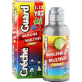 Guard immune multivitamin syrup packaging with colorful box and bottle on a white background