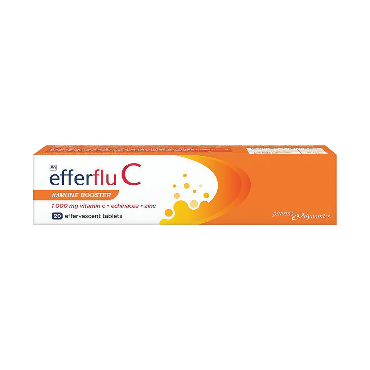 Box of efferflu C immune booster on a white background