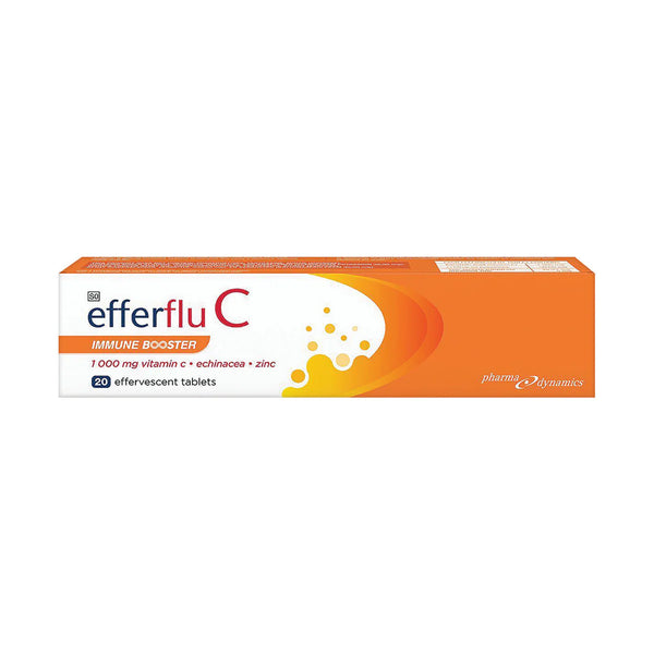 Box of efferflu C immune booster on a white background