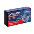 Sudafed sinus pain relief tablets packaging on a white background